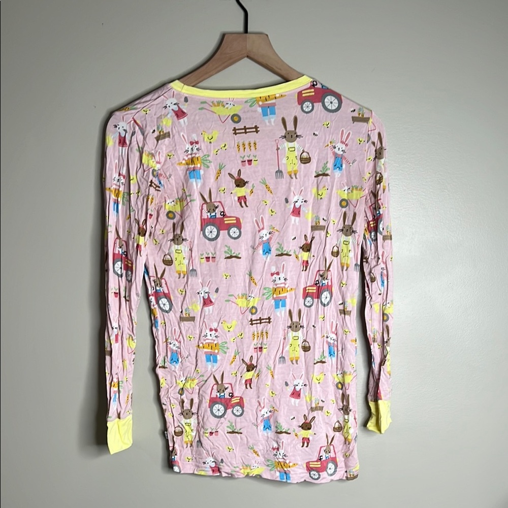 Little Sleepies Pink Pajama Set with Bunny Print Kids 16 - Picture 4 of 7
